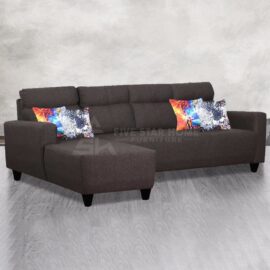 dark grey leather sectional