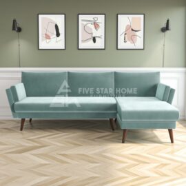 green velvet sofa l shape