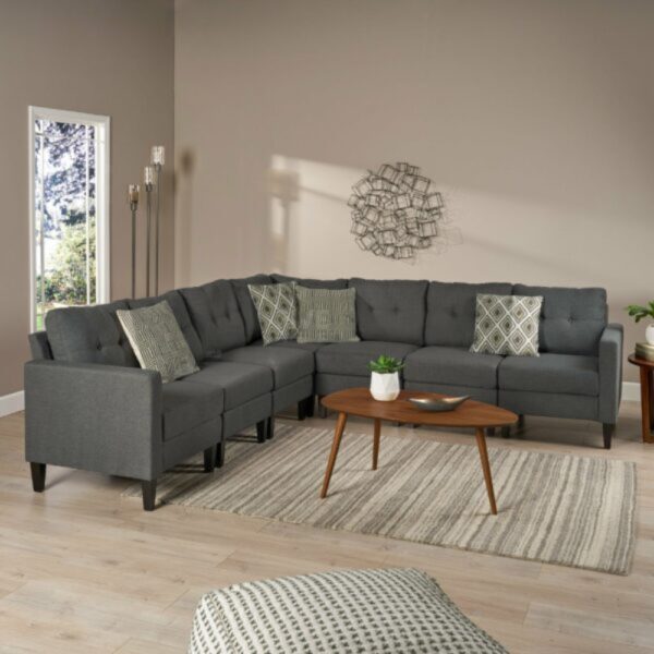 Emmie Modern U Shaped Sectional 7-piece Sofa