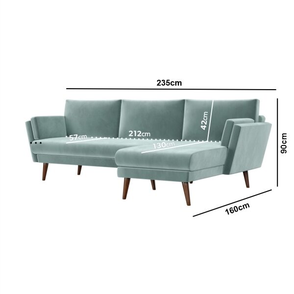 Sofa with chaise