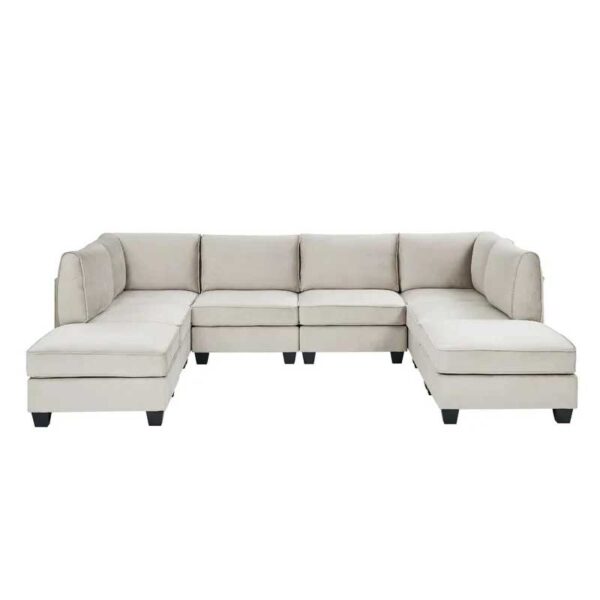 FSH Velvet Modular Sofa Grey Color