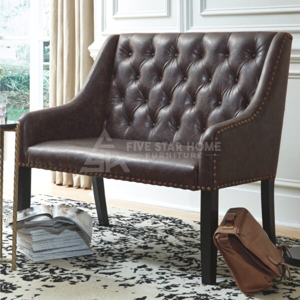 Tufted Chair With Round Ottoman