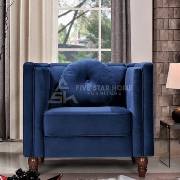 Button Tufted Chair With Cushion
