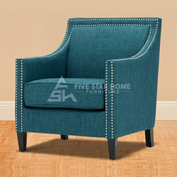 Tufted Chair With Round Ottoman