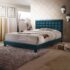 Masate Espresso Leather Upholstered Bed
