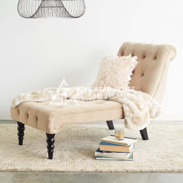 Carisia Mid Century Modern Fabric Chaise Lounge