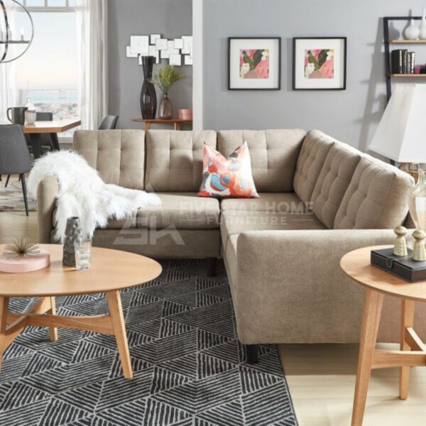 4-Piece Curved Sectional Sofa
