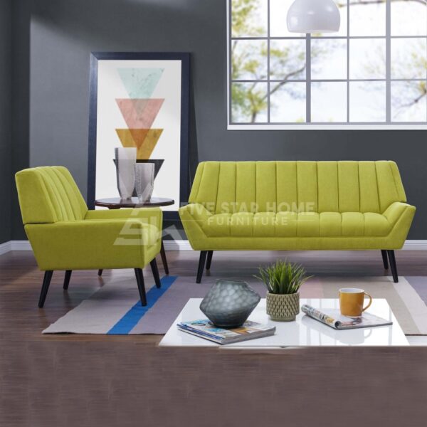 Contemporary Channel Stitched 3 Seater Sofa