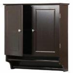 Wall Mounted Brown Storage Cabinet