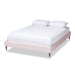 Volden Glam And Luxe Beige Velvet Upholstered Bed