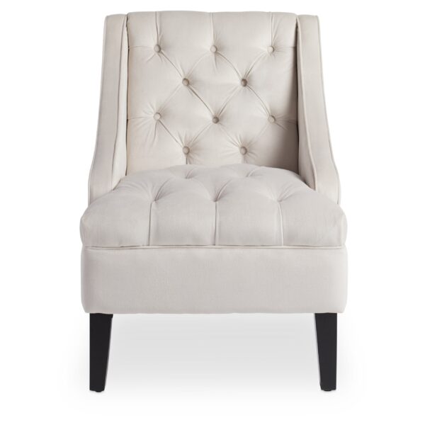 Ivory Velvet Tufted Accent Chair Ivory Velvet Tufted Accent Chair