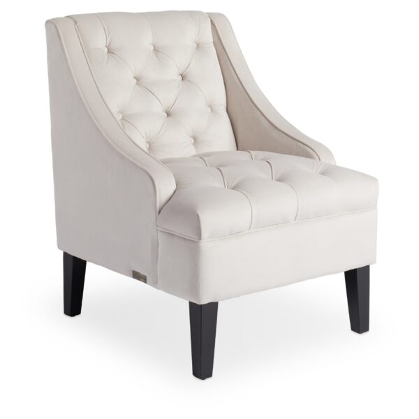 Ivory Velvet Tufted Accent Chair Ivory Velvet Tufted Accent Chair