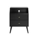 5 Star 2-Drawers Night Stand In Black