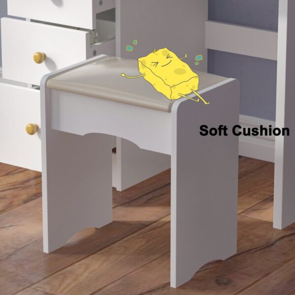Vanity Set with Stool and Mirror Vanity Set with Stool and Mirror