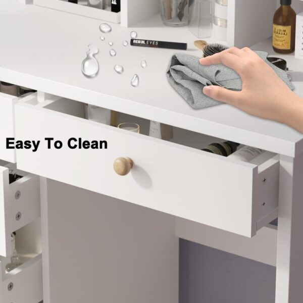 Vanity Set with Stool and Mirror Vanity Set with Stool and Mirror