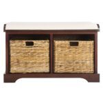 Upholstered Cubby Storage Bench