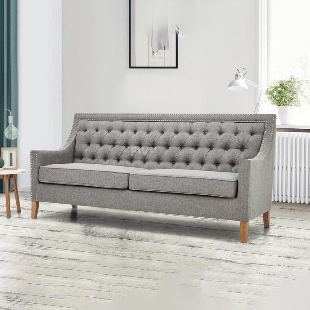 Button Tufted Traditional Style Sofa Sets Fsh