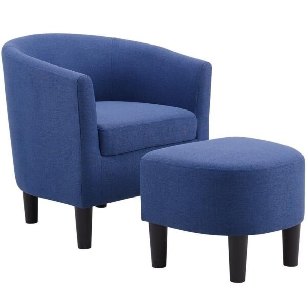 Camilla Fabric Barrel Chair with Ottoman Set Camilla Fabric Barrel Chair with Ottoman Set