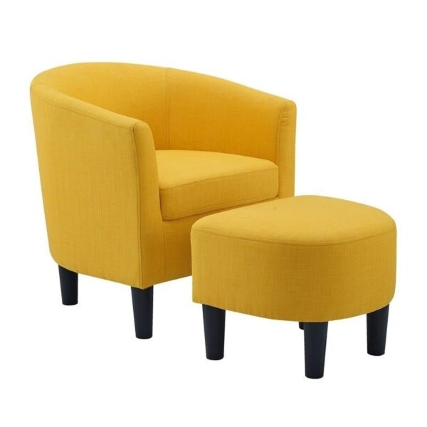 Camilla Fabric Barrel Chair with Ottoman Set Camilla Fabric Barrel Chair with Ottoman Set