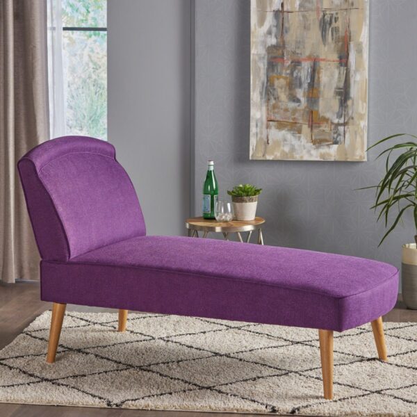Carisia Mid Century Modern Fabric Chaise Lounge Carisia Mid Century Modern Fabric Chaise Lounge