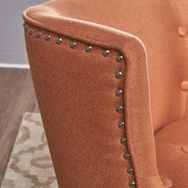 Adelina Button Tufted Armless Fabric Chair armless chair