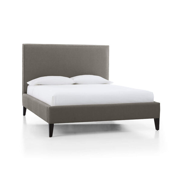 plain headboard bed bed