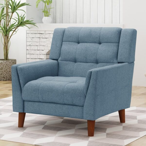 wide tufted armchair armchair