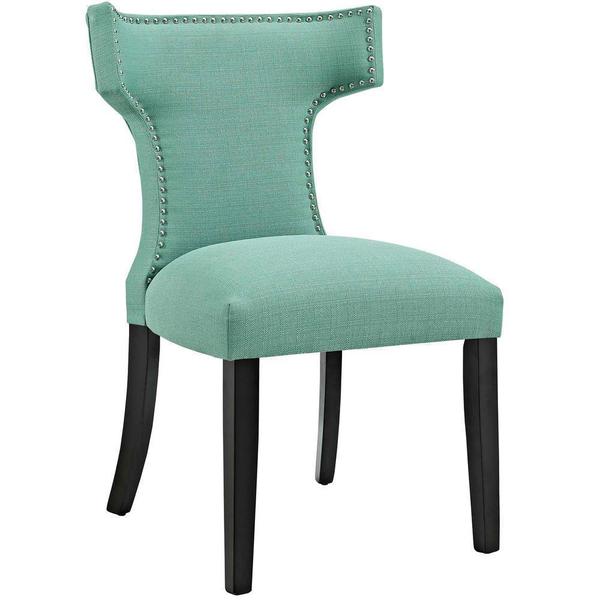 Curve Back Fabric Dining Chair arm chair