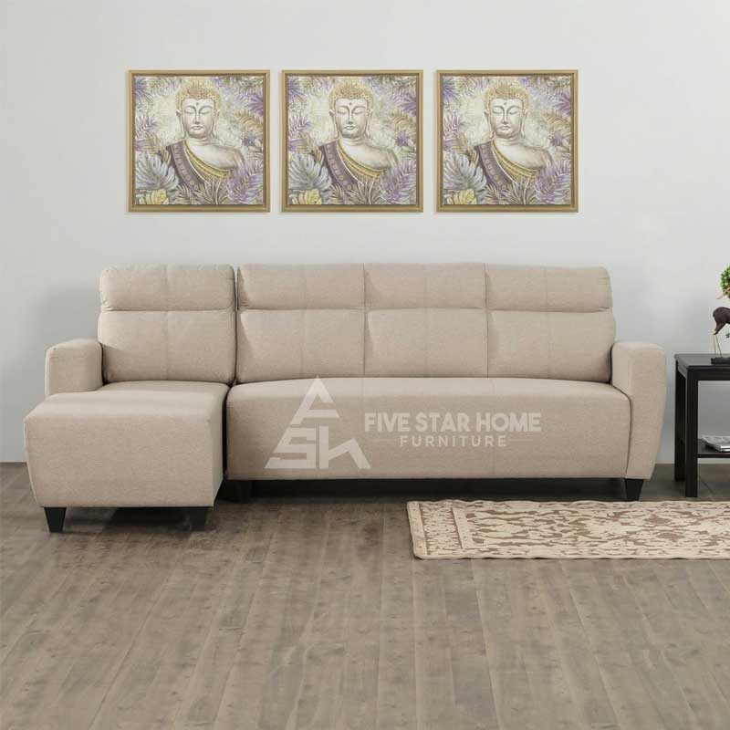 Elbon Dark Grey Leather Sectional Sofa