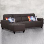 Dark Grey Leather Sectional