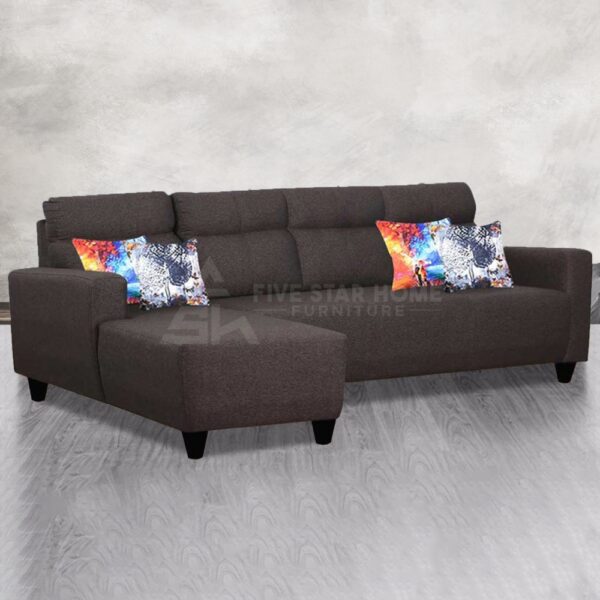 Dark Grey Leather Sectional