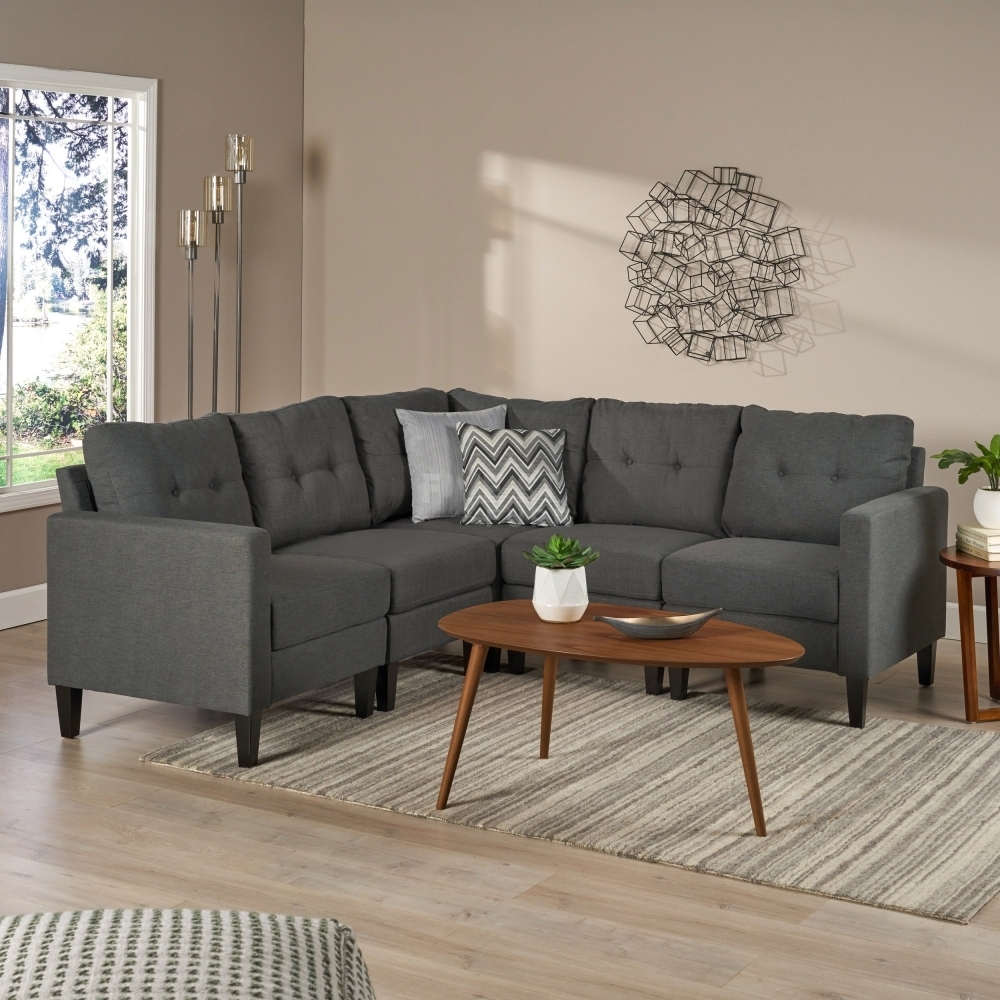 Emmie Mid Century Sectional Sofa 5-Piece Sectional Sofa Set