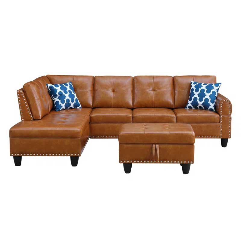 Fsh Alger Facing Sofa With Ottoman Chaise