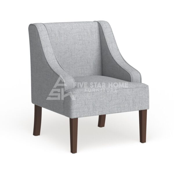 Lyric Light Grey Swoop Arm Accent Chair