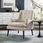Leisure Upholstered Lounge Chair In Beige