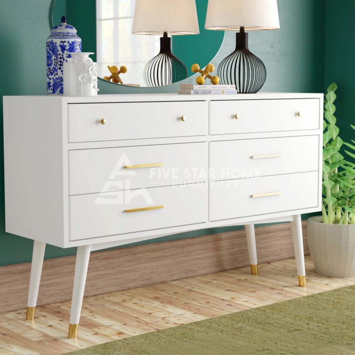 White metal deals dresser