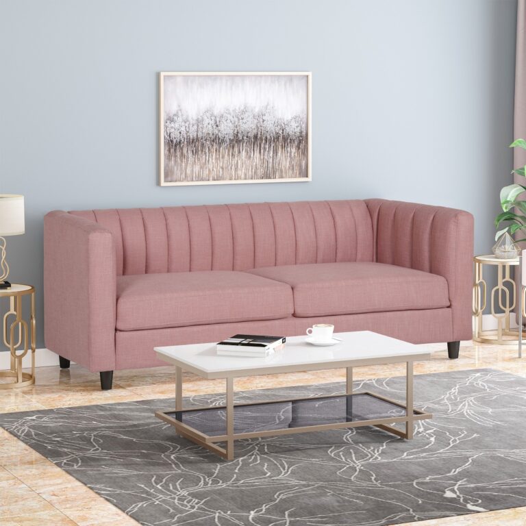 Contemporary Channel Stitched 3 Seater Sofa Set