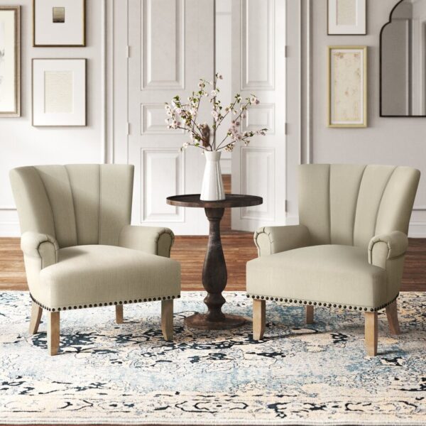 Wide Tufted Armchair