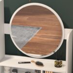 Stool And Mirror In A Wide