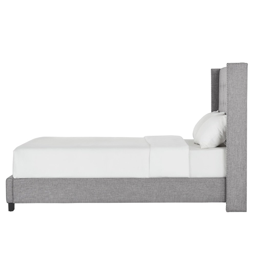 Melina tufted linen wingback bed by inspire q deals bold