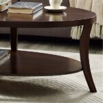 Oval End Table With Shelf