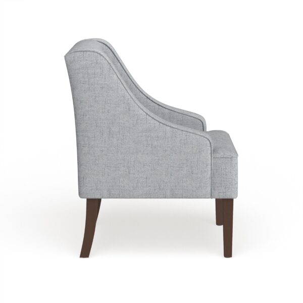 Lyric Light Grey Swoop Arm Accent Chair arm chair