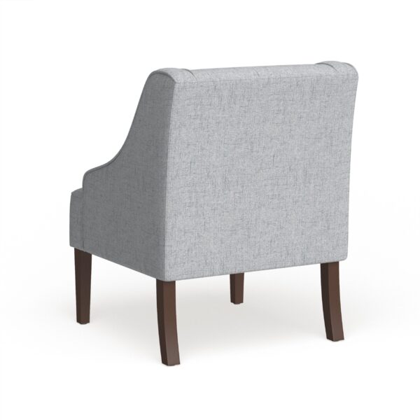 Lyric Light Grey Swoop Arm Accent Chair arm chair