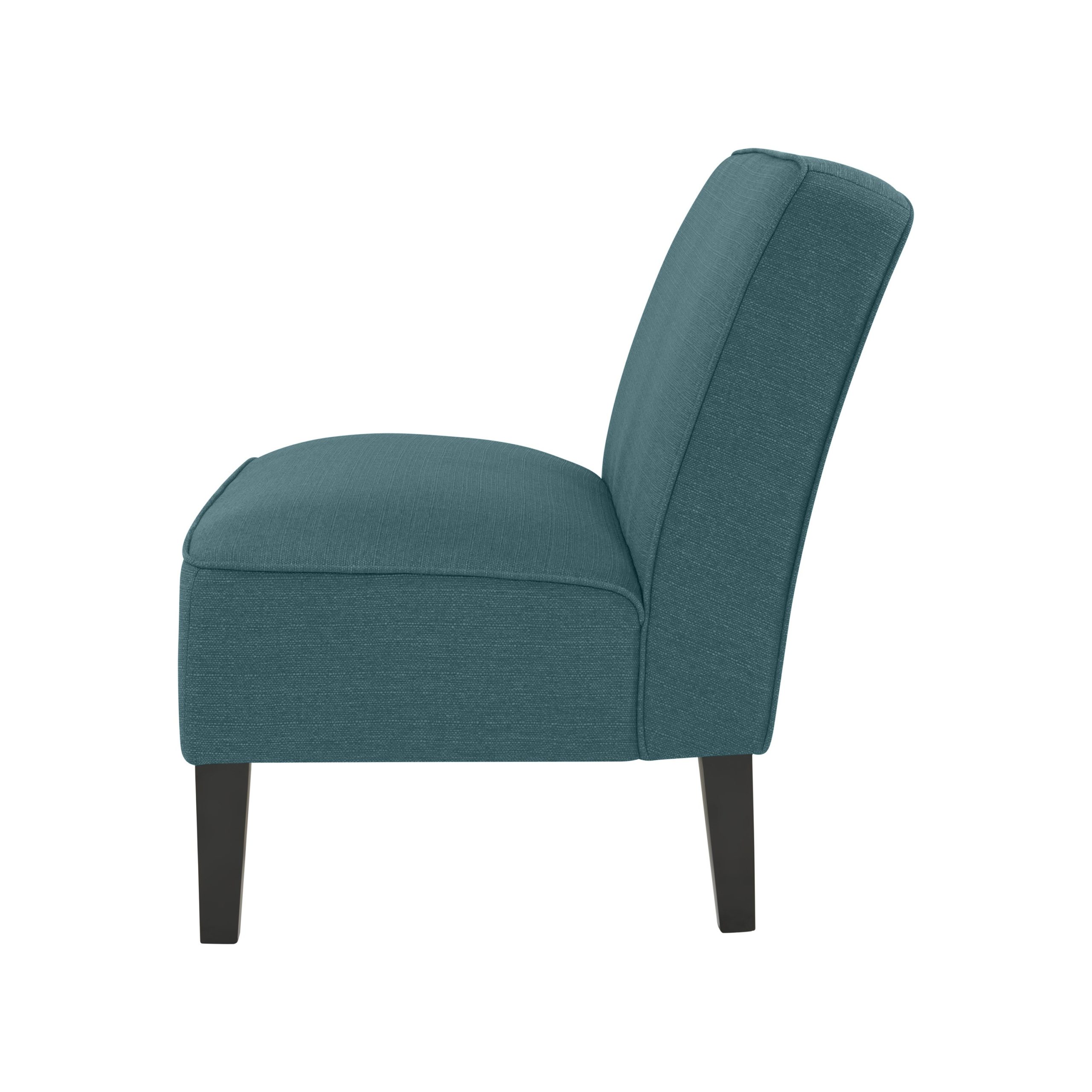 Caribbean Blue Linen Armless Settee