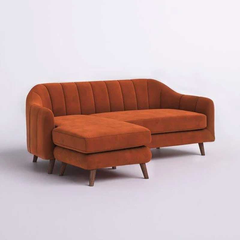 Velvet Chaise Sofa