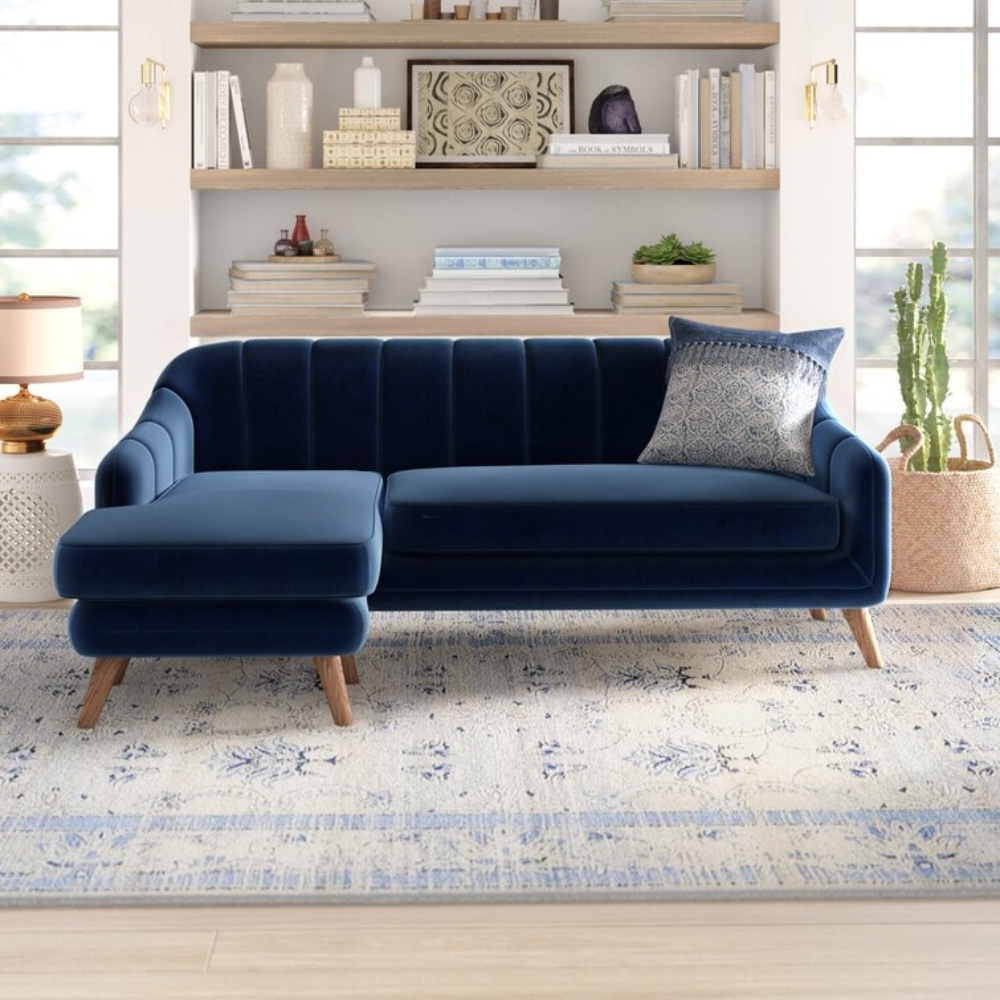 Reversible Velvet Chaise Sofa – Fsh Furniture