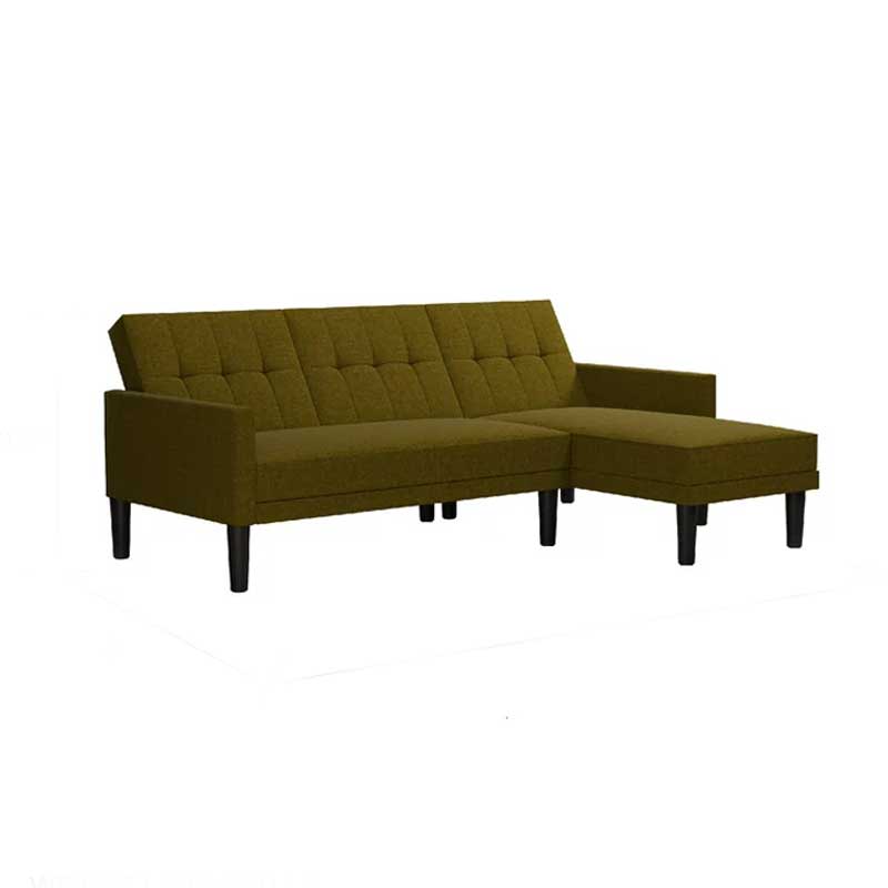 Reversible Wide Linen Sofa Chaise Sleeper