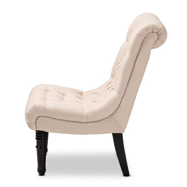 Fabric Upholstered Wood Accent Chair Fabric Upholstered Wood Accent Chair