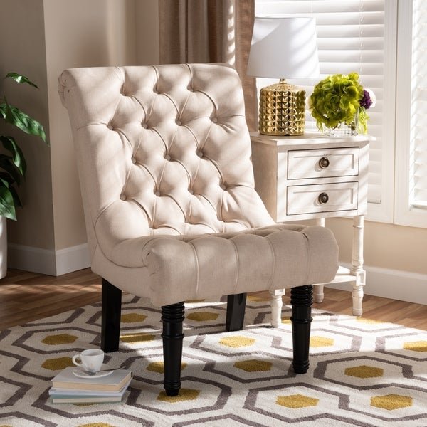Fabric Upholstered Wood Accent Chair Fabric Upholstered Wood Accent Chair