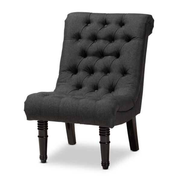 Fabric Upholstered Wood Accent Chair arm chair